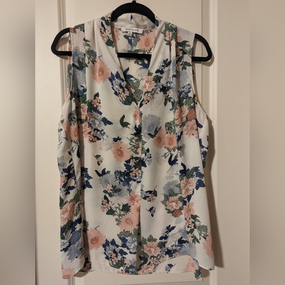 Rose + Olive floral blouse - Picture 1 of 3